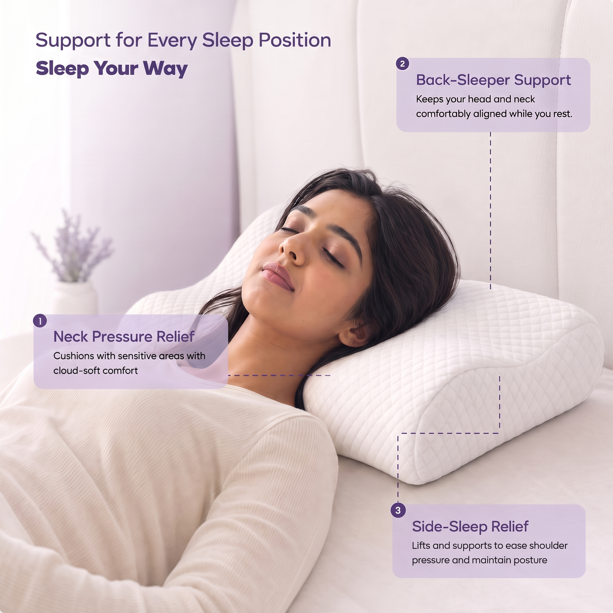 Nidra Contour™ Neck Pillow for Side Sleepers - image 3