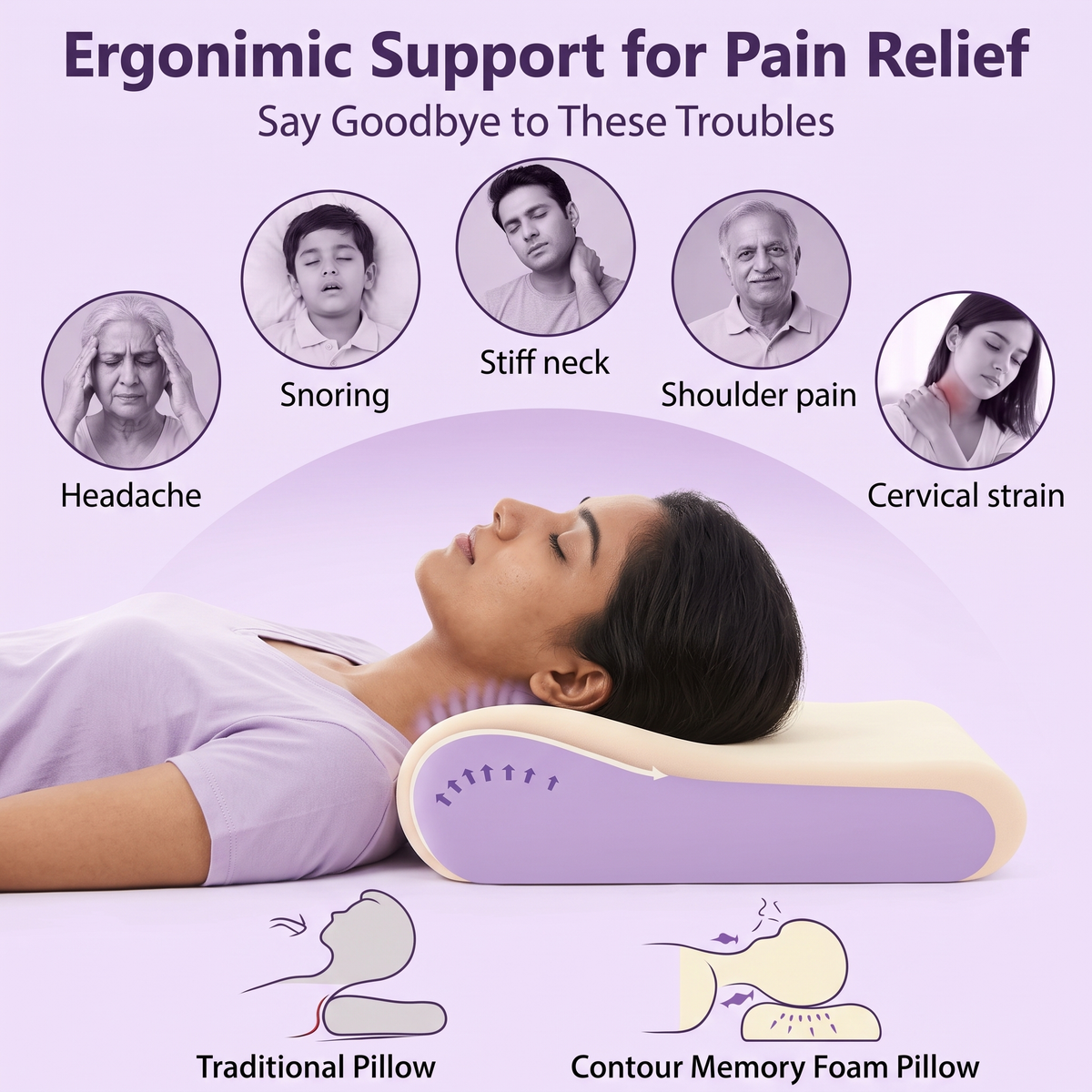 Nidra Contour™ Neck Pillow for Side Sleepers - image 9