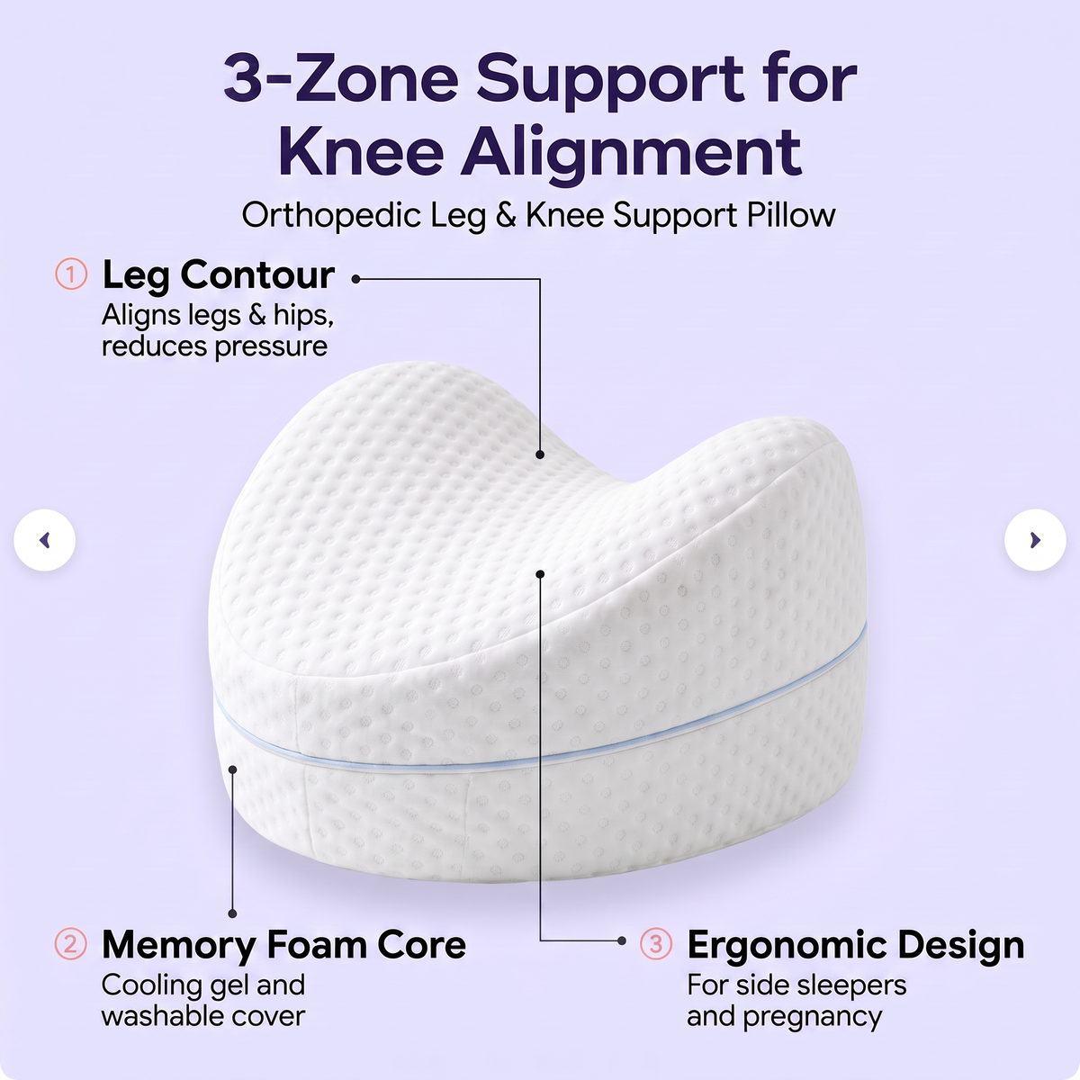 Nidra Align™: Knee Pillow for Side Sleepers - image 2