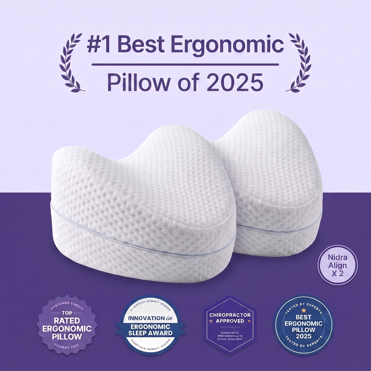Nidra Align™: Knee Pillow for Side Sleepers - image 9